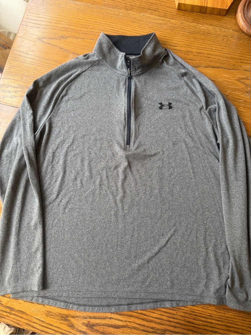 Under Armour Men's Charcoal Heather Quarter-Zip Performance Pullover